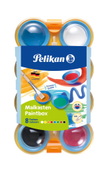 Pelikan - Barvy vodové 8 barev + štětec