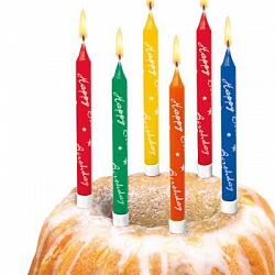 SusyCard - Dortové svíčky Happy Birthday, 10 ks