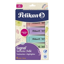 Pelikan - Zvýrazňovač Signal pastelový 6 ks