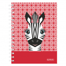 Spirálový blok A5, čtvereček, Cute animals - zebra