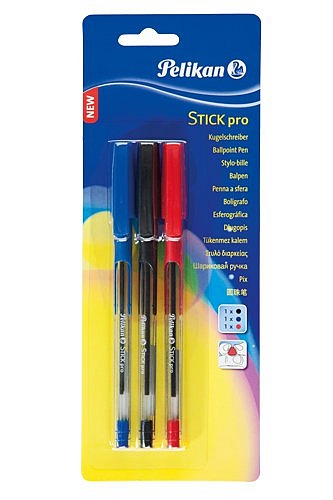 Pelikan - Kuličkové pero Stick Pro-K 91, 3 ks