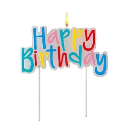 SusyCard - Svíčka Happy Birthday s dvěma