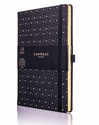 Castelli Milano - Zápisník linkovaný Castelli Milano, vel. S, Copper&Gold Honey Gold