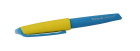 Gumovací pero žluto modré,1 ks+2náplně