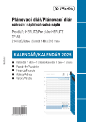 Herlitz - Náplň do kroužkového diáře A5 - 2025, denní